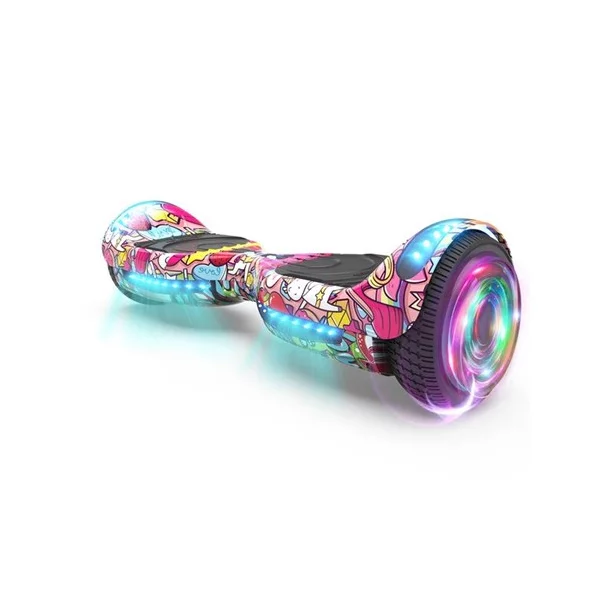 Hoverboard 6.5 In., Bluetooth Speaker with LED Light on Wheel, Unicorn